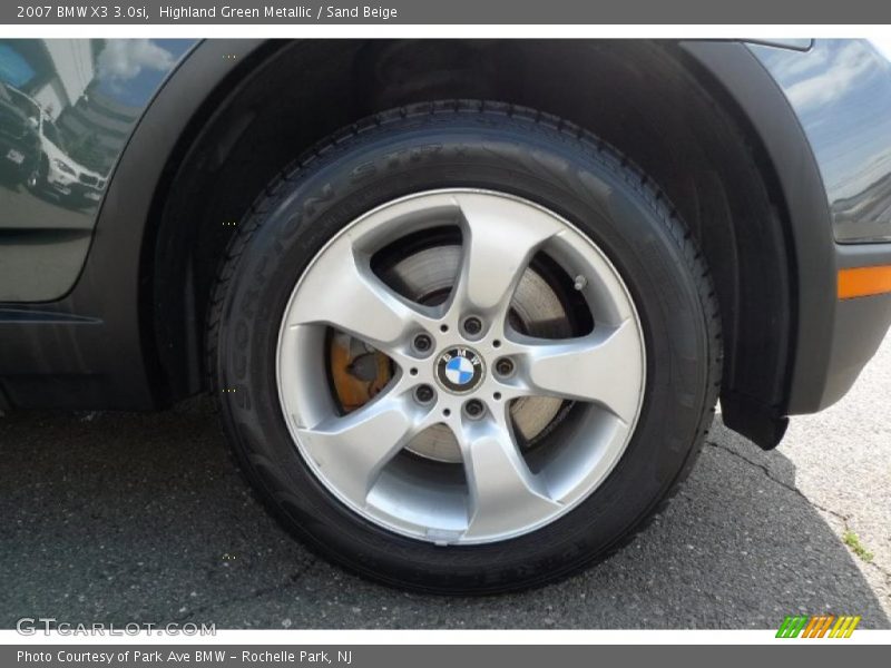 Highland Green Metallic / Sand Beige 2007 BMW X3 3.0si