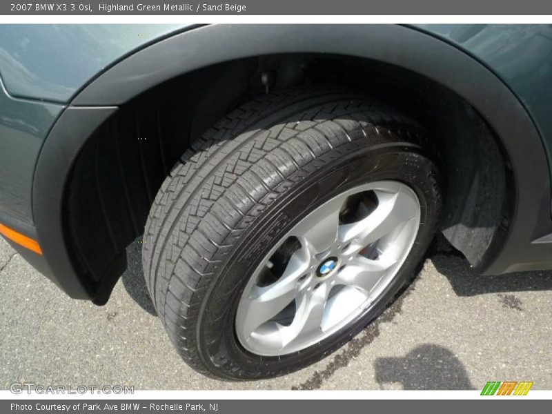 Highland Green Metallic / Sand Beige 2007 BMW X3 3.0si