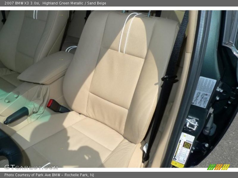 Highland Green Metallic / Sand Beige 2007 BMW X3 3.0si
