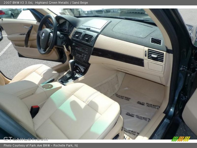Highland Green Metallic / Sand Beige 2007 BMW X3 3.0si