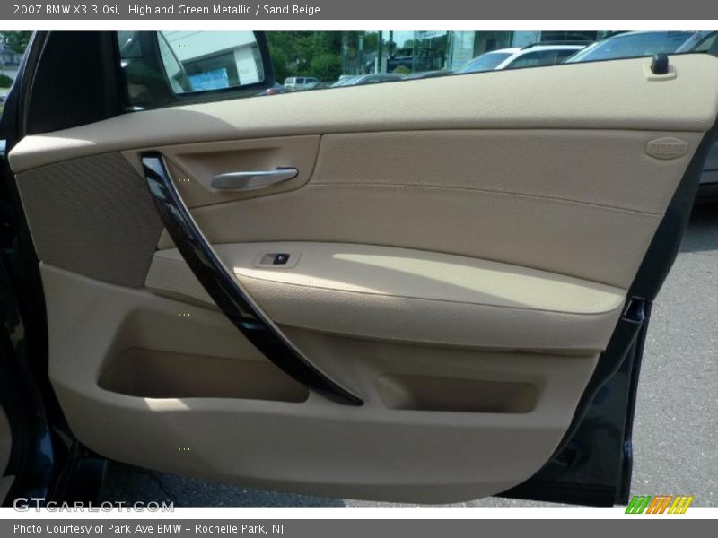 Highland Green Metallic / Sand Beige 2007 BMW X3 3.0si