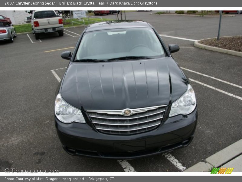 Brilliant Black Crystal Pearl / Dark Khaki/Light Graystone 2007 Chrysler Sebring Sedan