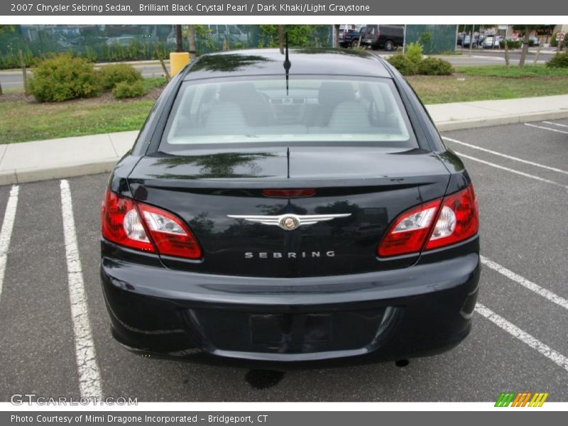 Brilliant Black Crystal Pearl / Dark Khaki/Light Graystone 2007 Chrysler Sebring Sedan