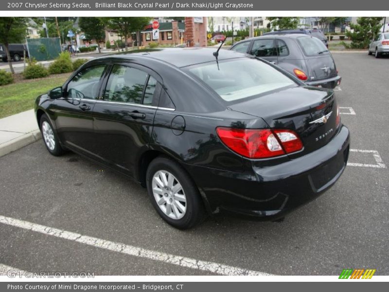 Brilliant Black Crystal Pearl / Dark Khaki/Light Graystone 2007 Chrysler Sebring Sedan