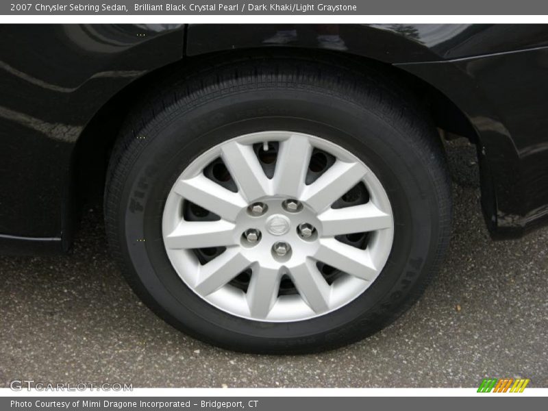 Brilliant Black Crystal Pearl / Dark Khaki/Light Graystone 2007 Chrysler Sebring Sedan