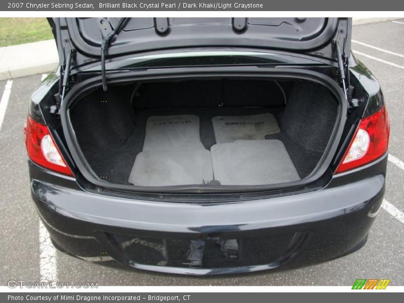 Brilliant Black Crystal Pearl / Dark Khaki/Light Graystone 2007 Chrysler Sebring Sedan