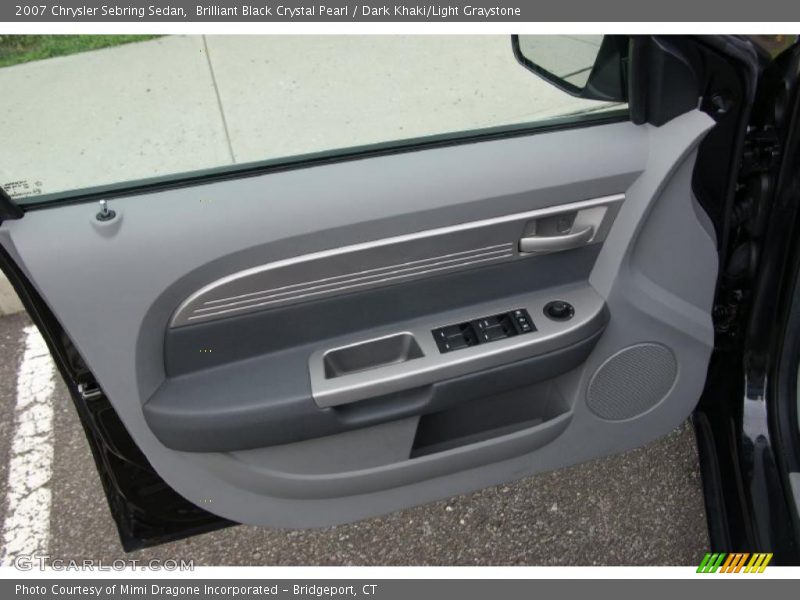 Brilliant Black Crystal Pearl / Dark Khaki/Light Graystone 2007 Chrysler Sebring Sedan