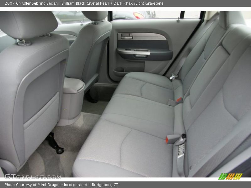 Brilliant Black Crystal Pearl / Dark Khaki/Light Graystone 2007 Chrysler Sebring Sedan