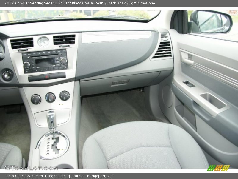 Brilliant Black Crystal Pearl / Dark Khaki/Light Graystone 2007 Chrysler Sebring Sedan