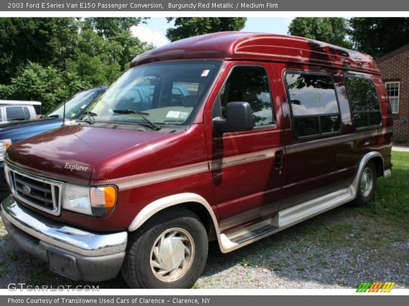 Burgundy Red Metallic / Medium Flint 2003 Ford E Series Van E150 Passenger Conversion