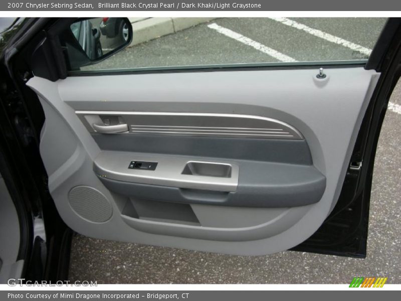 Brilliant Black Crystal Pearl / Dark Khaki/Light Graystone 2007 Chrysler Sebring Sedan
