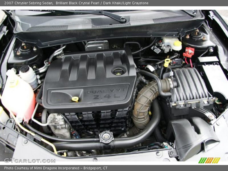 Brilliant Black Crystal Pearl / Dark Khaki/Light Graystone 2007 Chrysler Sebring Sedan