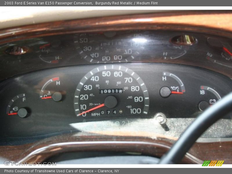 Burgundy Red Metallic / Medium Flint 2003 Ford E Series Van E150 Passenger Conversion