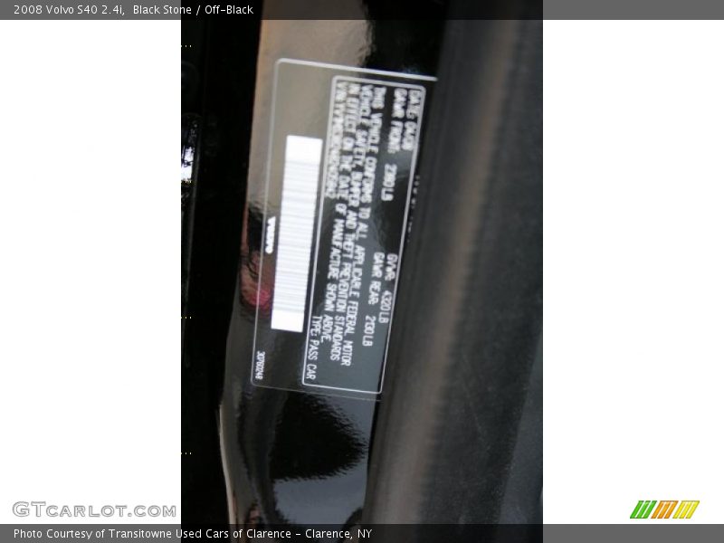 Black Stone / Off-Black 2008 Volvo S40 2.4i