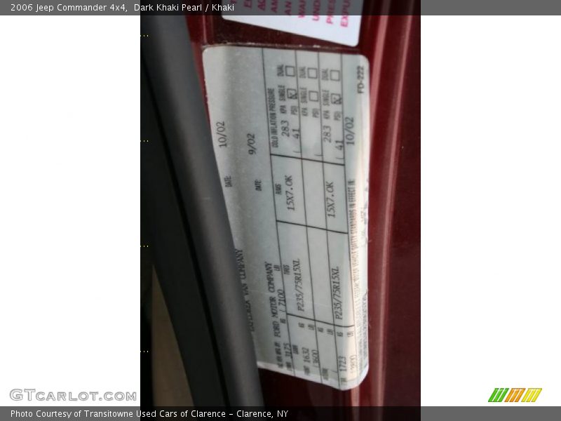 Dark Khaki Pearl / Khaki 2006 Jeep Commander 4x4