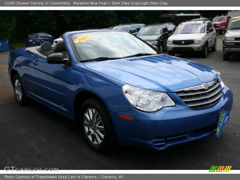 Marathon Blue Pearl / Dark Slate Gray/Light Slate Gray 2008 Chrysler Sebring LX Convertible