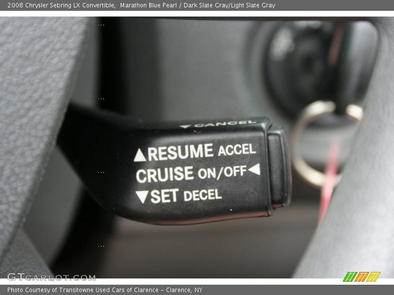 Marathon Blue Pearl / Dark Slate Gray/Light Slate Gray 2008 Chrysler Sebring LX Convertible