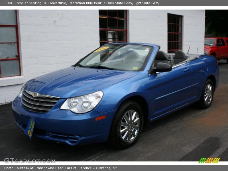 Marathon Blue Pearl / Dark Slate Gray/Light Slate Gray 2008 Chrysler Sebring LX Convertible