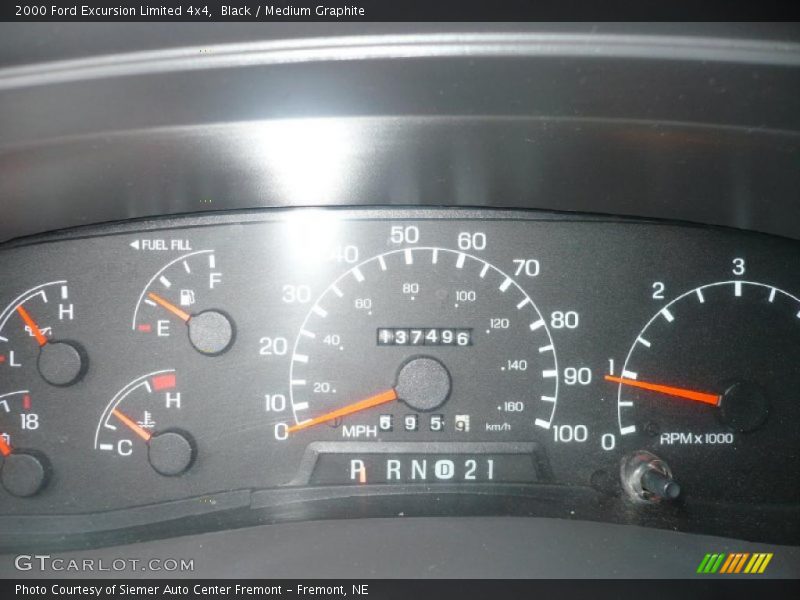 Black / Medium Graphite 2000 Ford Excursion Limited 4x4