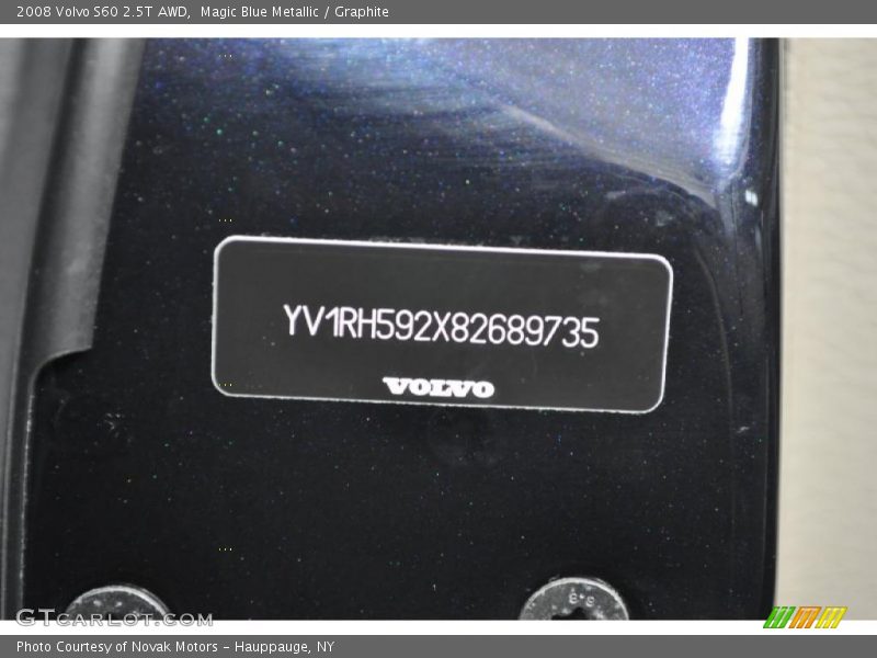 Magic Blue Metallic / Graphite 2008 Volvo S60 2.5T AWD