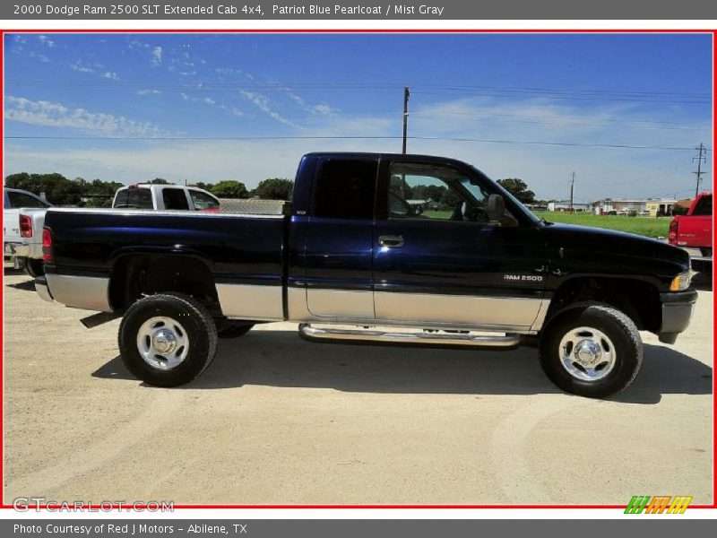 Patriot Blue Pearlcoat / Mist Gray 2000 Dodge Ram 2500 SLT Extended Cab 4x4