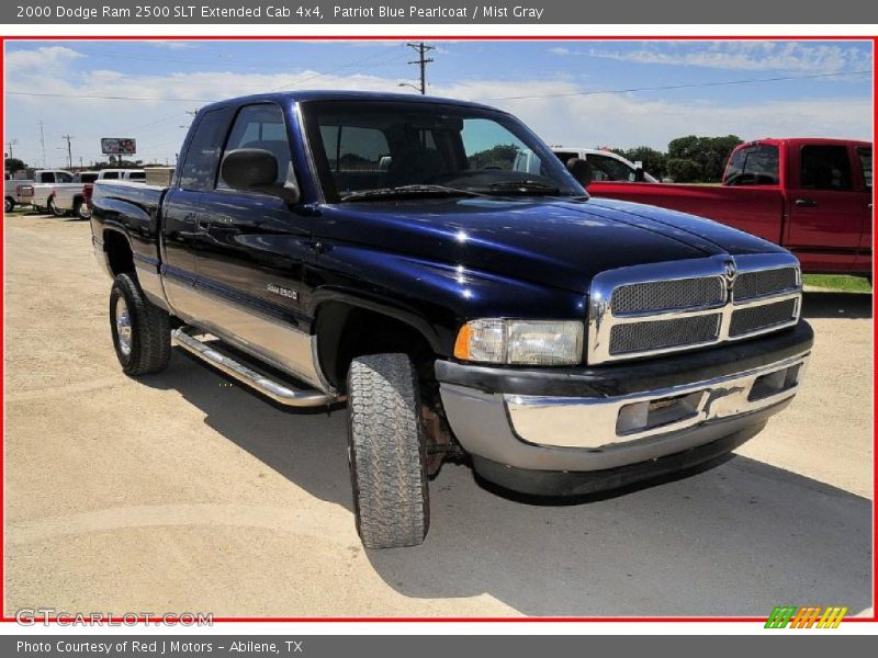 Patriot Blue Pearlcoat / Mist Gray 2000 Dodge Ram 2500 SLT Extended Cab 4x4