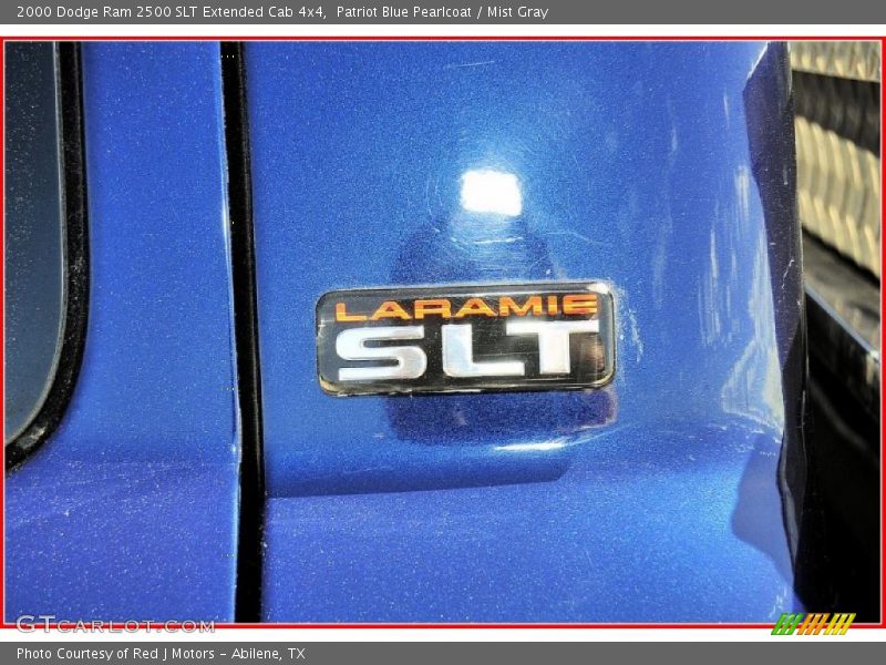 Patriot Blue Pearlcoat / Mist Gray 2000 Dodge Ram 2500 SLT Extended Cab 4x4