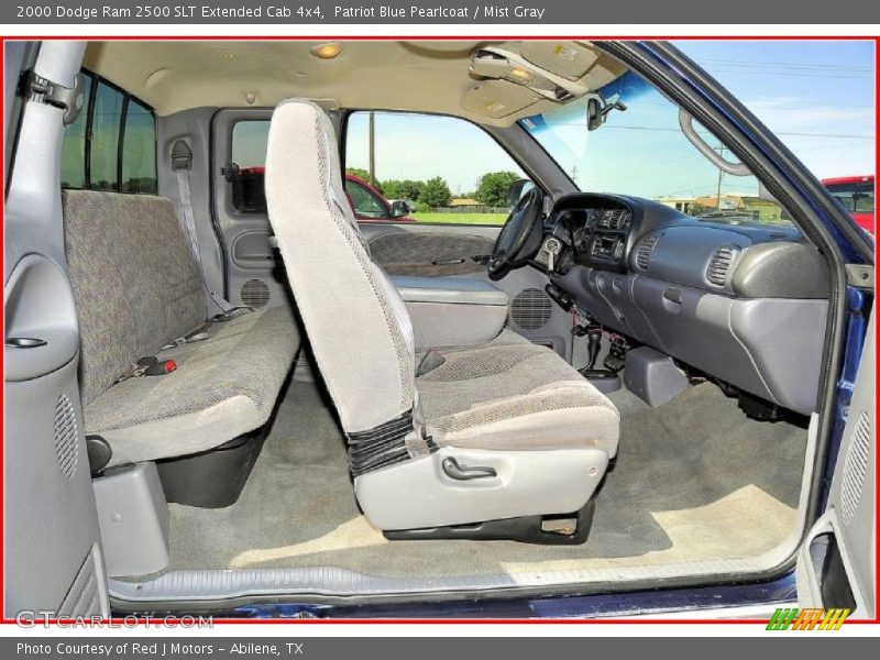 Patriot Blue Pearlcoat / Mist Gray 2000 Dodge Ram 2500 SLT Extended Cab 4x4