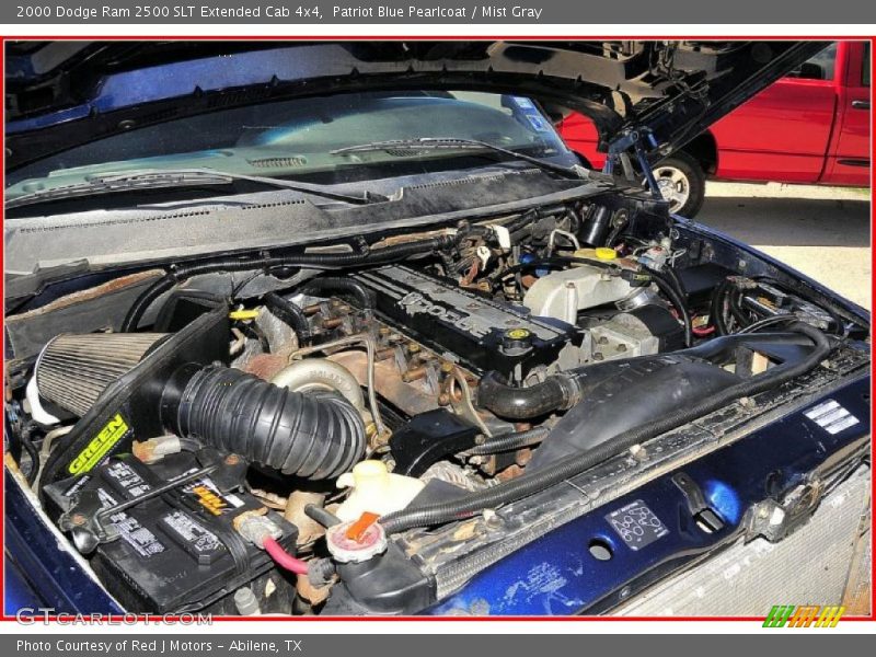 Patriot Blue Pearlcoat / Mist Gray 2000 Dodge Ram 2500 SLT Extended Cab 4x4