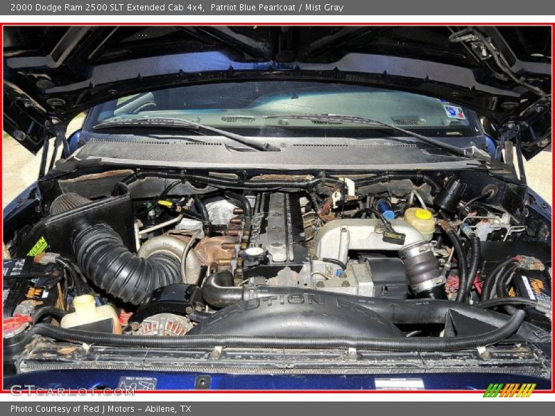 Patriot Blue Pearlcoat / Mist Gray 2000 Dodge Ram 2500 SLT Extended Cab 4x4