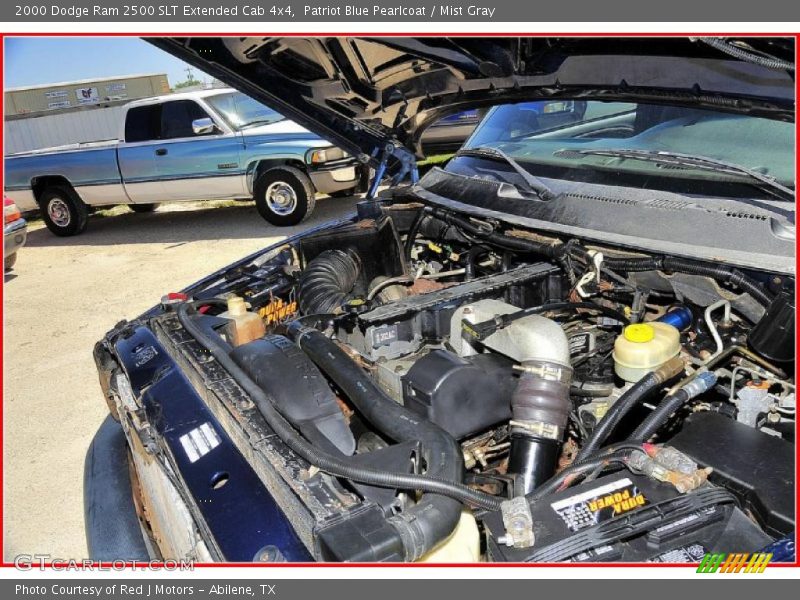 Patriot Blue Pearlcoat / Mist Gray 2000 Dodge Ram 2500 SLT Extended Cab 4x4