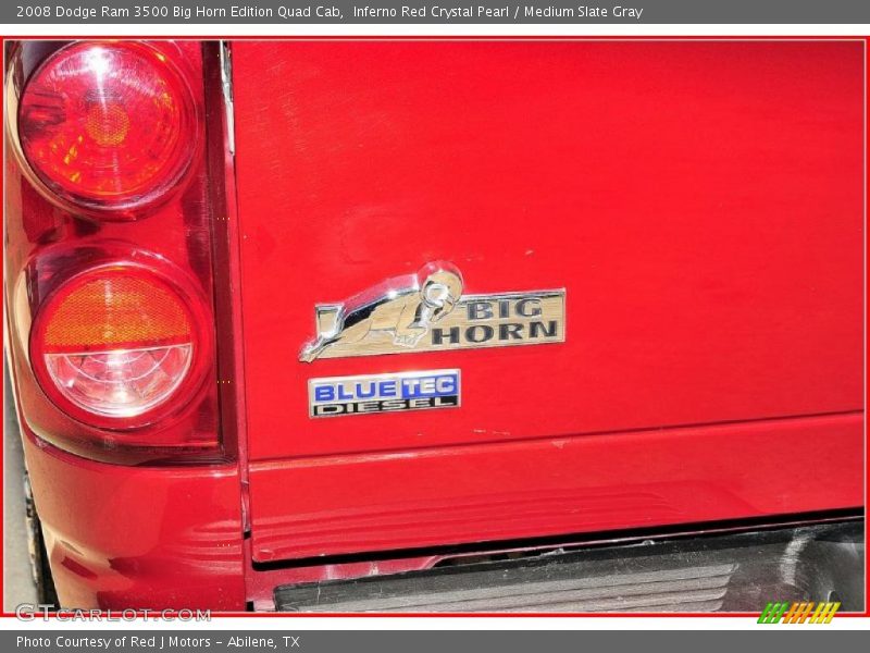 Inferno Red Crystal Pearl / Medium Slate Gray 2008 Dodge Ram 3500 Big Horn Edition Quad Cab