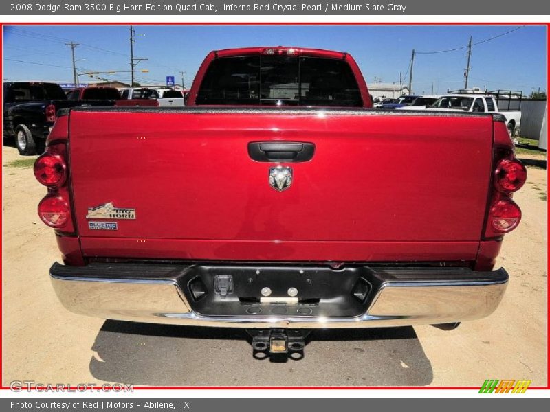 Inferno Red Crystal Pearl / Medium Slate Gray 2008 Dodge Ram 3500 Big Horn Edition Quad Cab