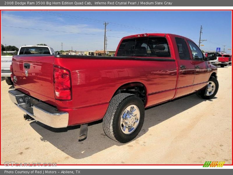 Inferno Red Crystal Pearl / Medium Slate Gray 2008 Dodge Ram 3500 Big Horn Edition Quad Cab