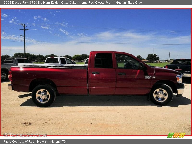 Inferno Red Crystal Pearl / Medium Slate Gray 2008 Dodge Ram 3500 Big Horn Edition Quad Cab