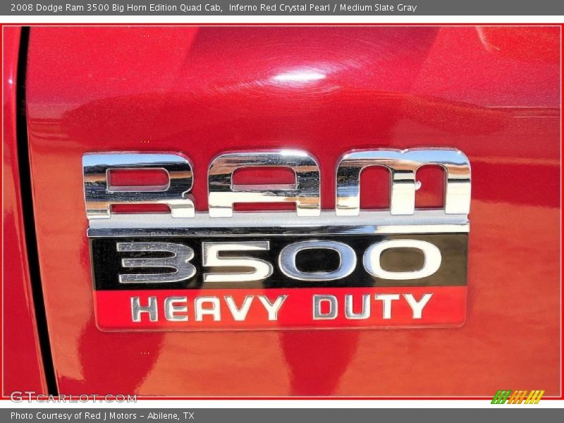 Inferno Red Crystal Pearl / Medium Slate Gray 2008 Dodge Ram 3500 Big Horn Edition Quad Cab