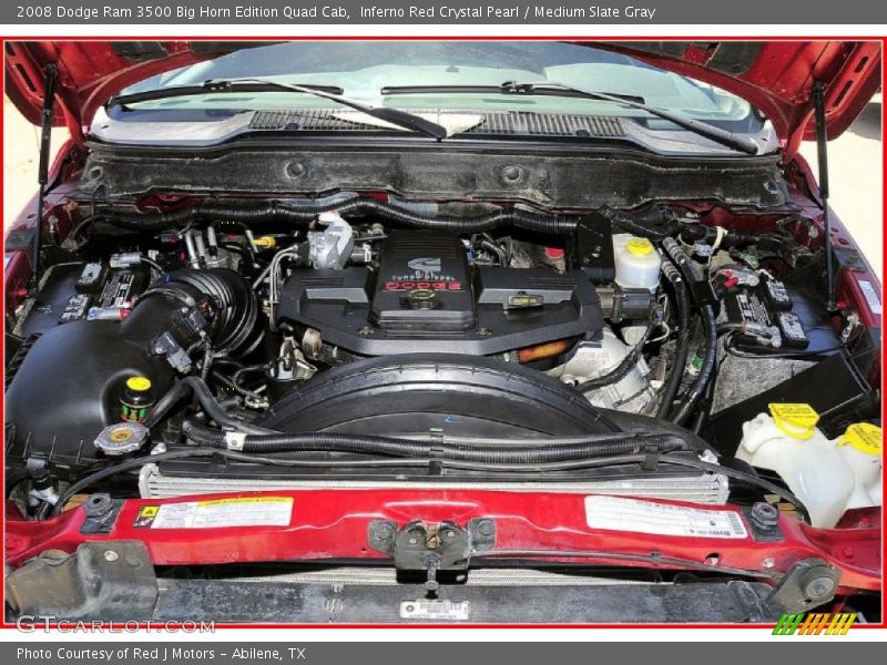 Inferno Red Crystal Pearl / Medium Slate Gray 2008 Dodge Ram 3500 Big Horn Edition Quad Cab
