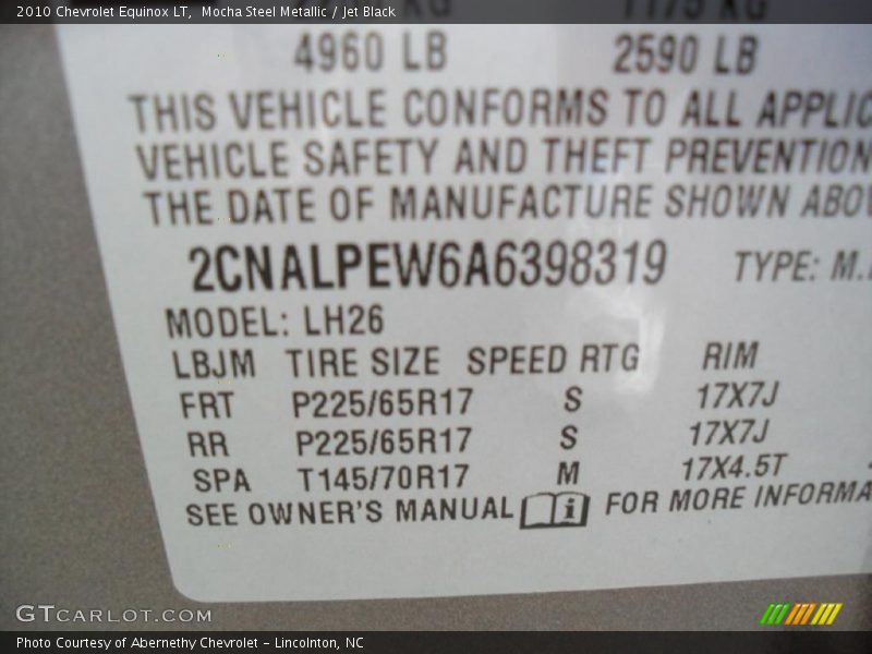 Mocha Steel Metallic / Jet Black 2010 Chevrolet Equinox LT