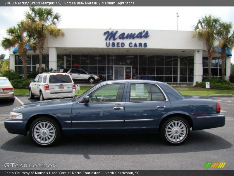 Norsea Blue Metallic / Medium Light Stone 2008 Mercury Grand Marquis GS