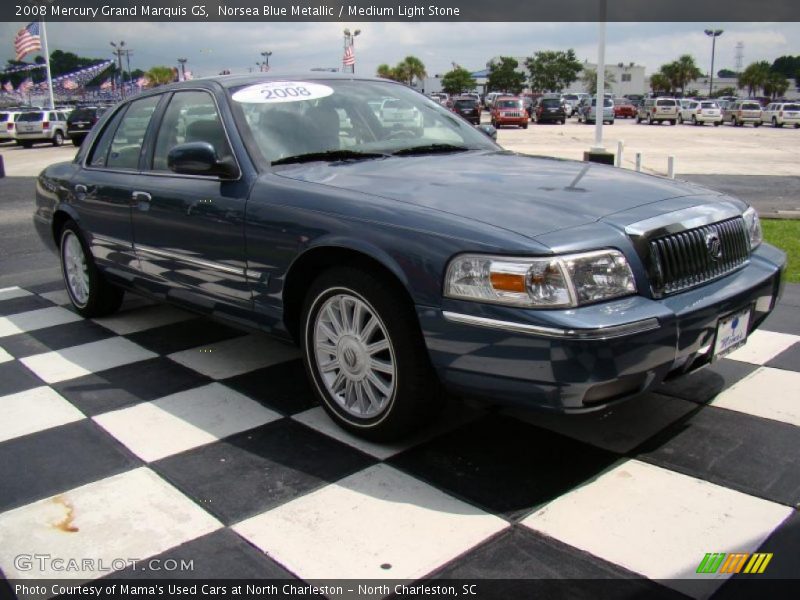 Norsea Blue Metallic / Medium Light Stone 2008 Mercury Grand Marquis GS
