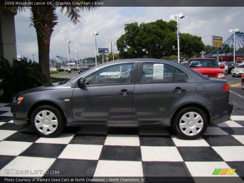 Graphite Gray Pearl / Black 2009 Mitsubishi Lancer DE