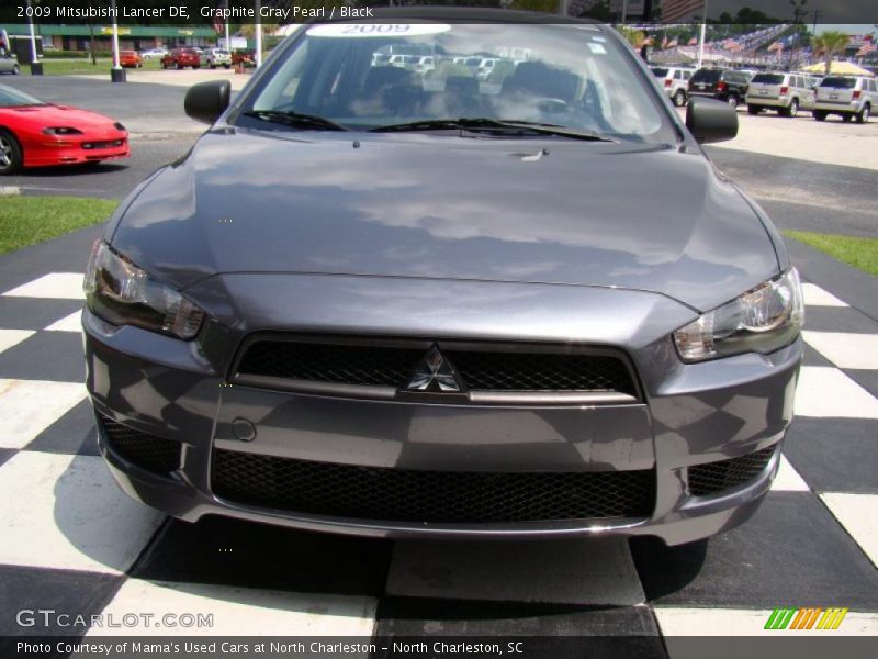 Graphite Gray Pearl / Black 2009 Mitsubishi Lancer DE