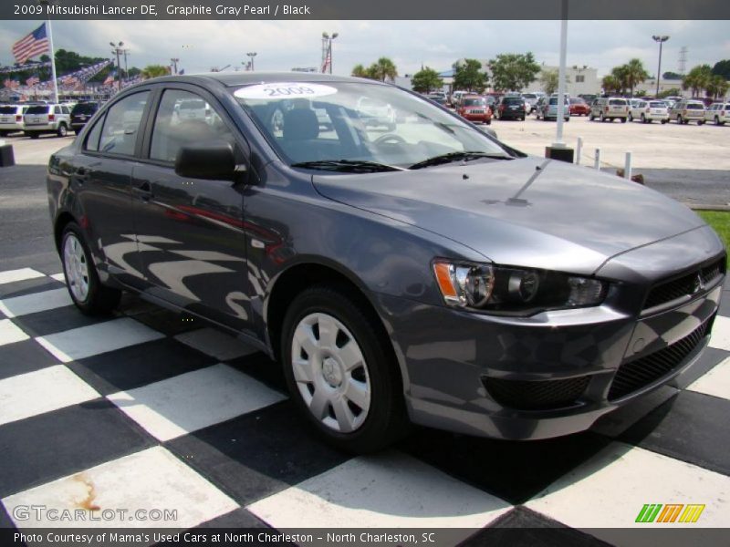 Graphite Gray Pearl / Black 2009 Mitsubishi Lancer DE