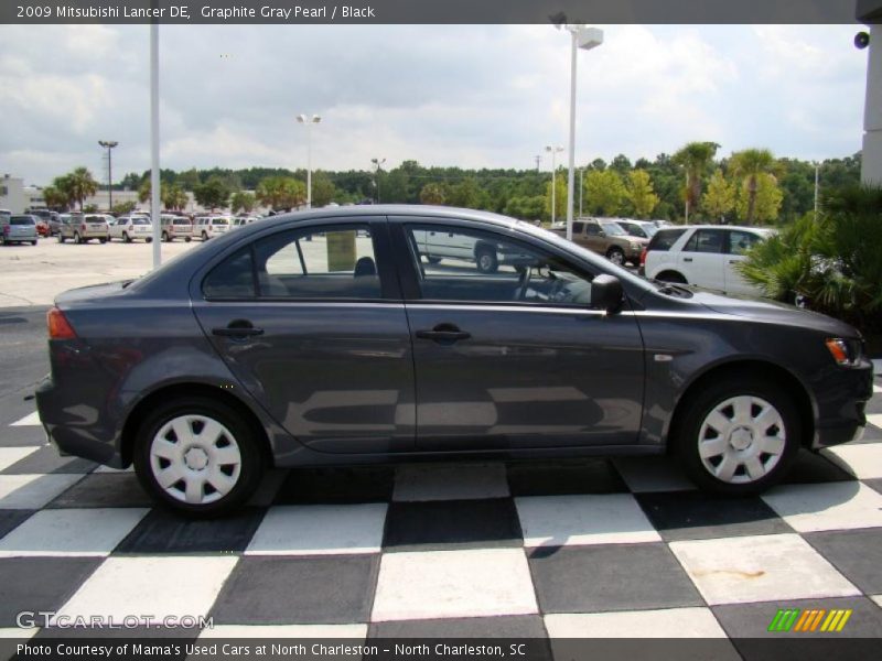 Graphite Gray Pearl / Black 2009 Mitsubishi Lancer DE