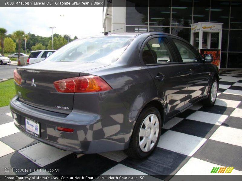 Graphite Gray Pearl / Black 2009 Mitsubishi Lancer DE