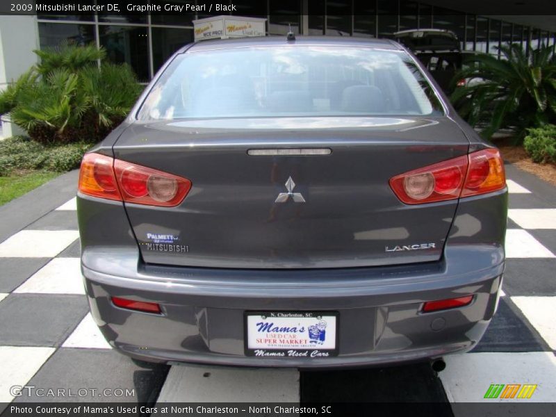 Graphite Gray Pearl / Black 2009 Mitsubishi Lancer DE