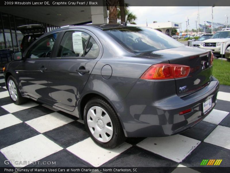 Graphite Gray Pearl / Black 2009 Mitsubishi Lancer DE