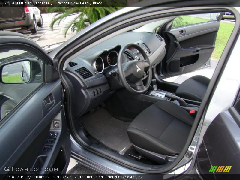 Graphite Gray Pearl / Black 2009 Mitsubishi Lancer DE