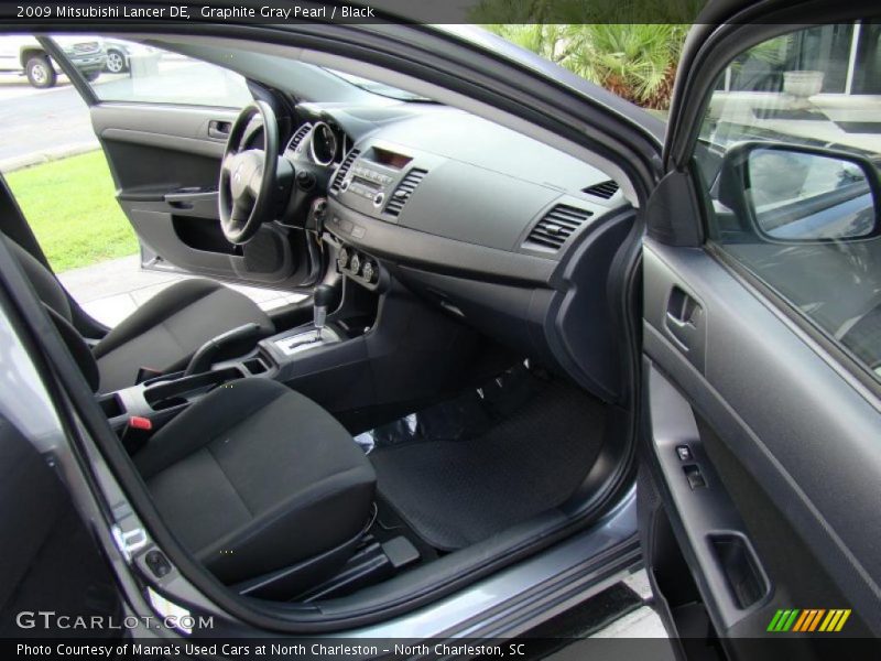 Graphite Gray Pearl / Black 2009 Mitsubishi Lancer DE