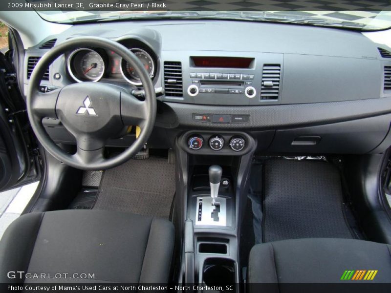 Graphite Gray Pearl / Black 2009 Mitsubishi Lancer DE